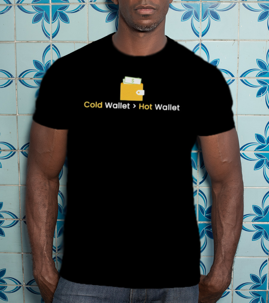 Cold Wallet To Hot Wallet Cryptocurrency Transition With Money T-Shirt