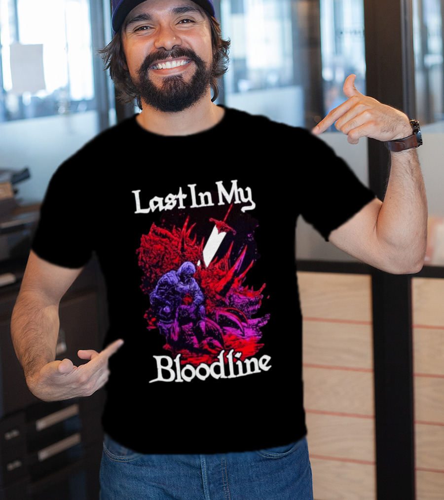 Last In My Bloodline Dark Fantasy Knight Dragon Battle T-Shirt