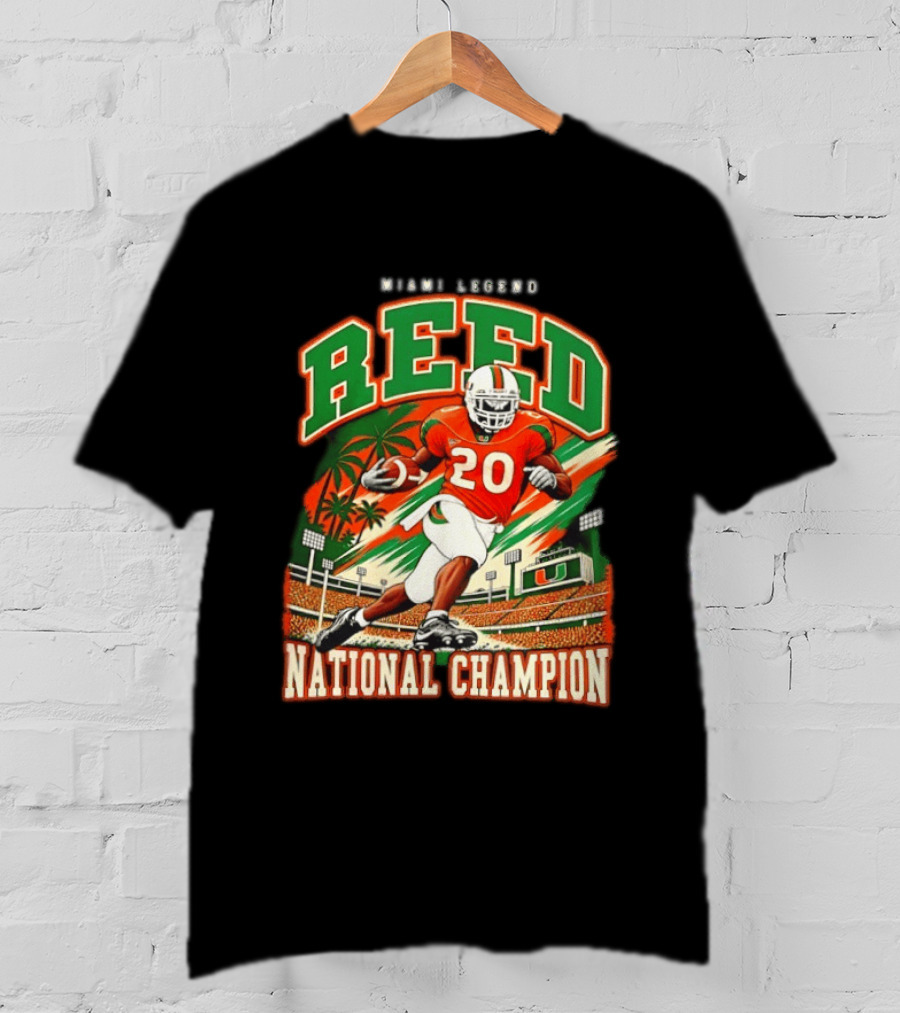 Miami Hurricanes Ed Reed National Champion 20 T-Shirt