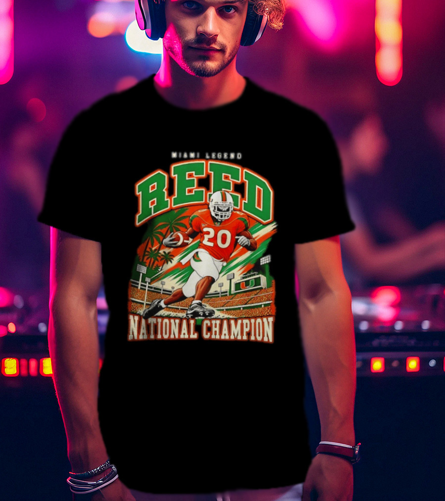 Miami Hurricanes Ed Reed National Champion 20 T-Shirt