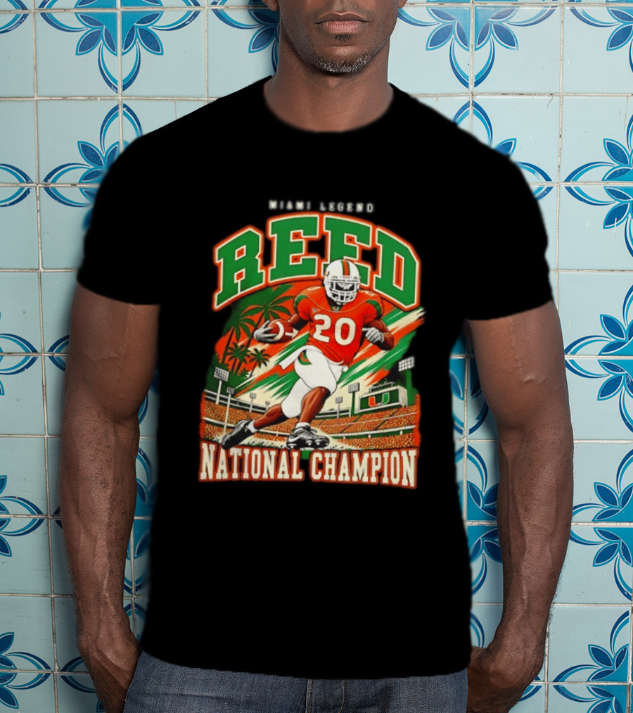 Miami Hurricanes Ed Reed National Champion 20 T-Shirt