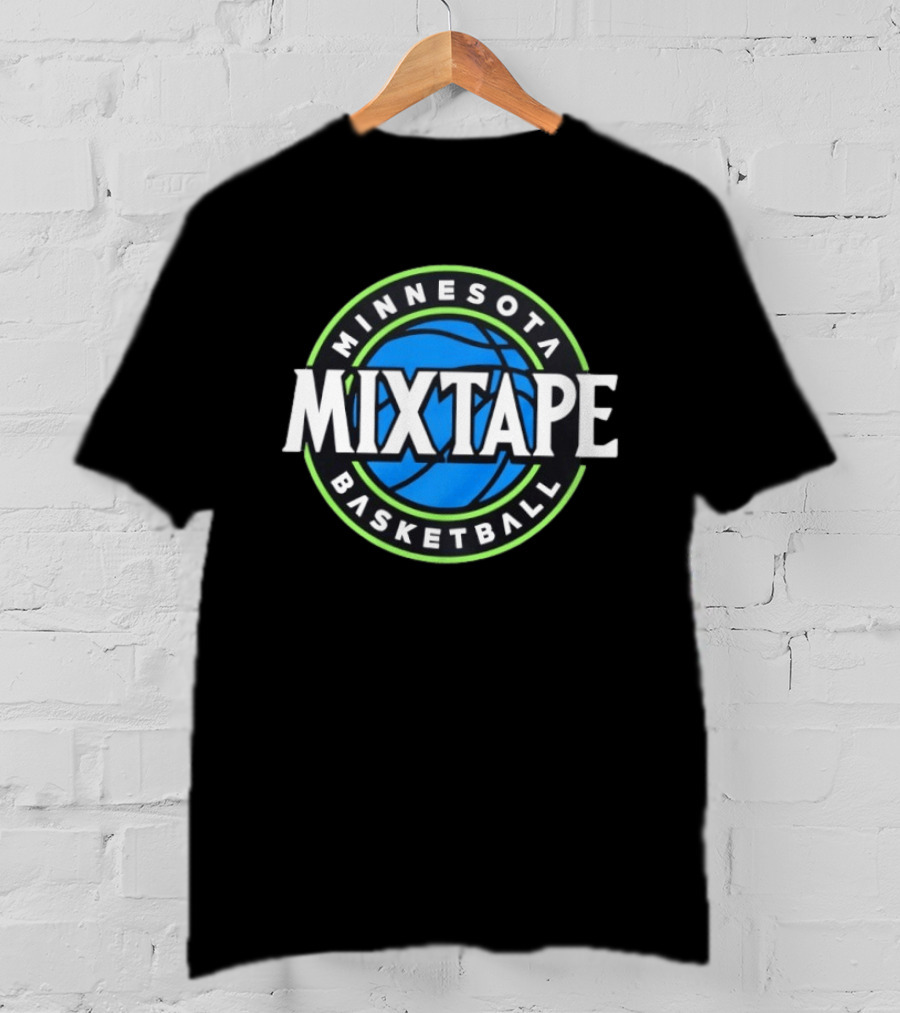 Minnesota Timberwolves Mixtape Basketball Circle T-Shirt