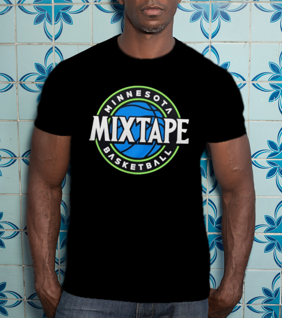 Minnesota Timberwolves Mixtape Basketball Circle T-Shirt