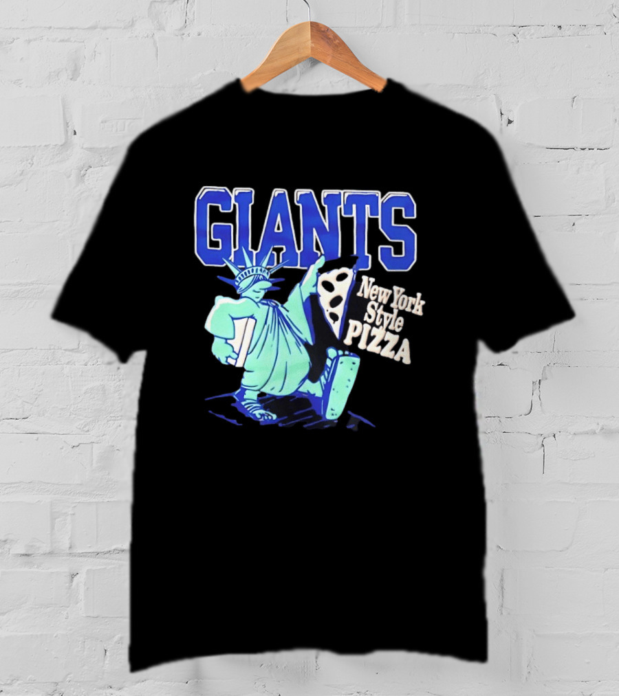 New York Giants Statue Of Liberty New York Style Pizza T-Shirt