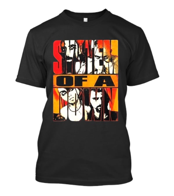 System Of A Down Face Collage Sick New World Festival Texas 2026 Heavy Metal Rock Band T-Shirt