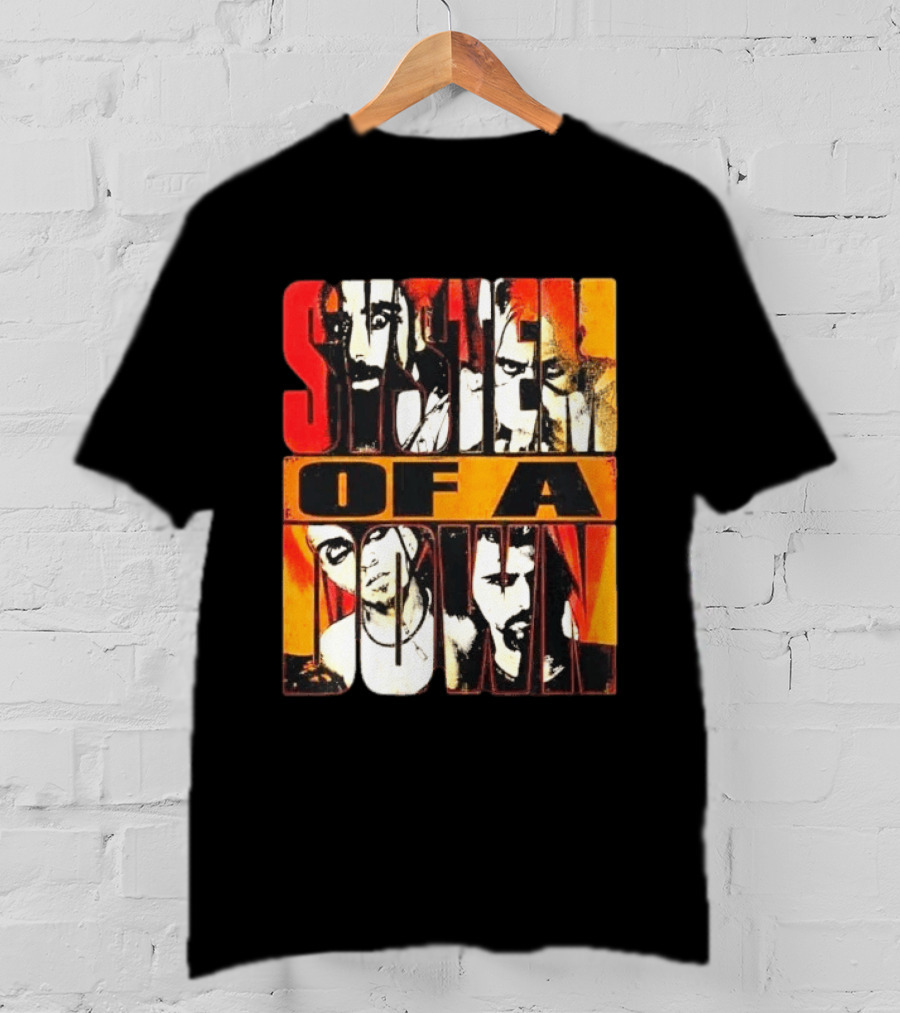 System Of A Down Face Collage Sick New World Festival Texas 2026 Heavy Metal Rock Band T-Shirt