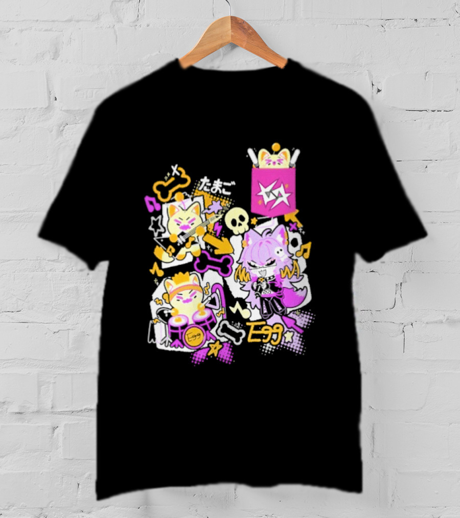 OverEzEggs Aspiring Idol Gamersupps Lucky Cat Gaming Power T-Shirt