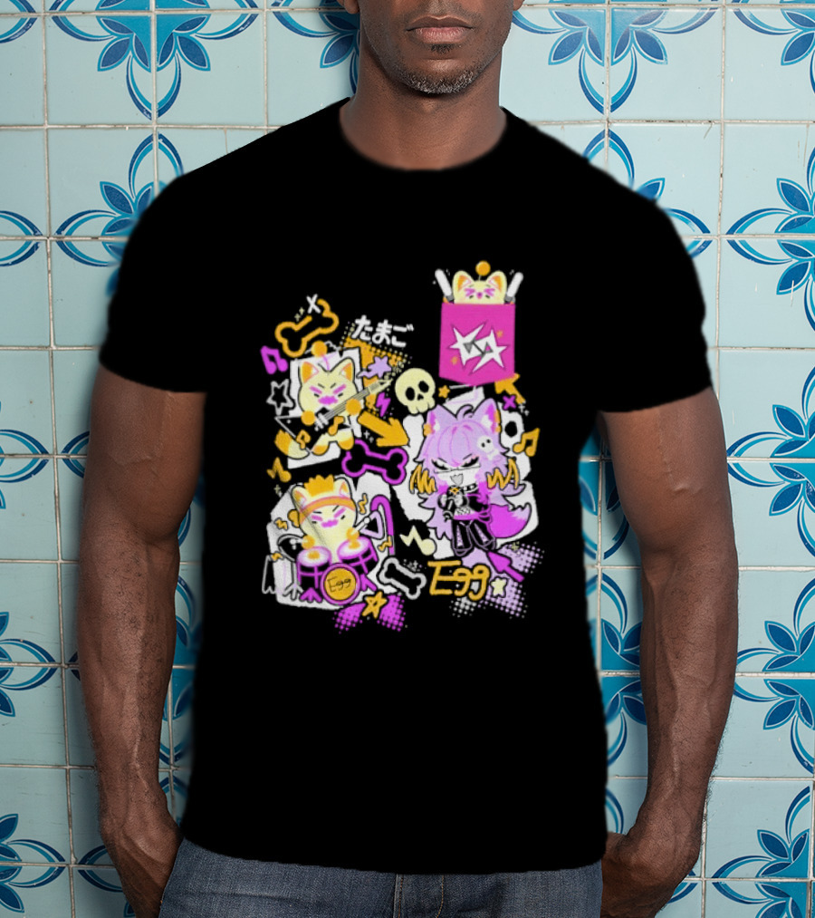 OverEzEggs Aspiring Idol Gamersupps Lucky Cat Gaming Power T-Shirt