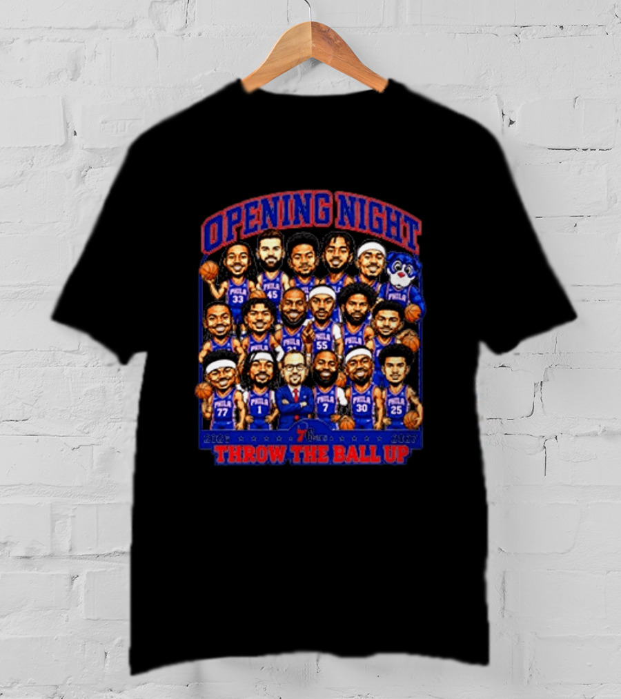 Opening Night Philadelphia Basketball 2026 2027 Throw The Ball Up T-Shirt