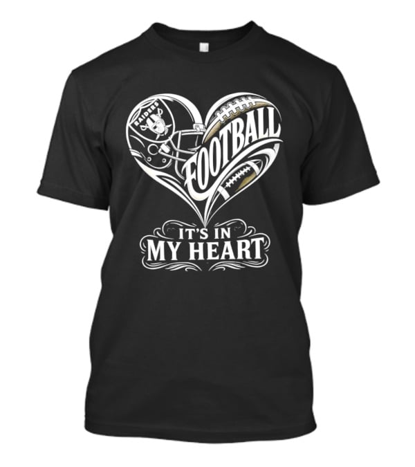 Raiders Football Heart Passion Loyalty Commitment T-Shirt