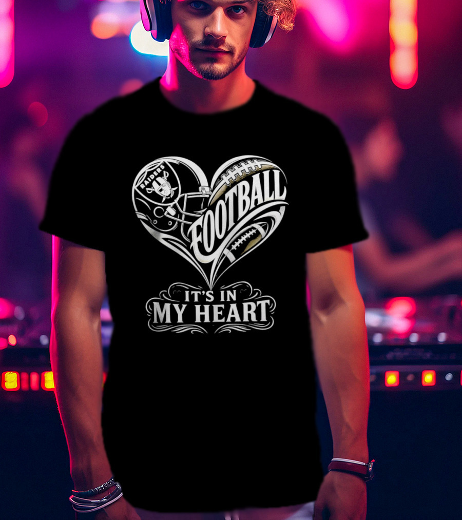 Raiders Football Heart Passion Loyalty Commitment T-Shirt