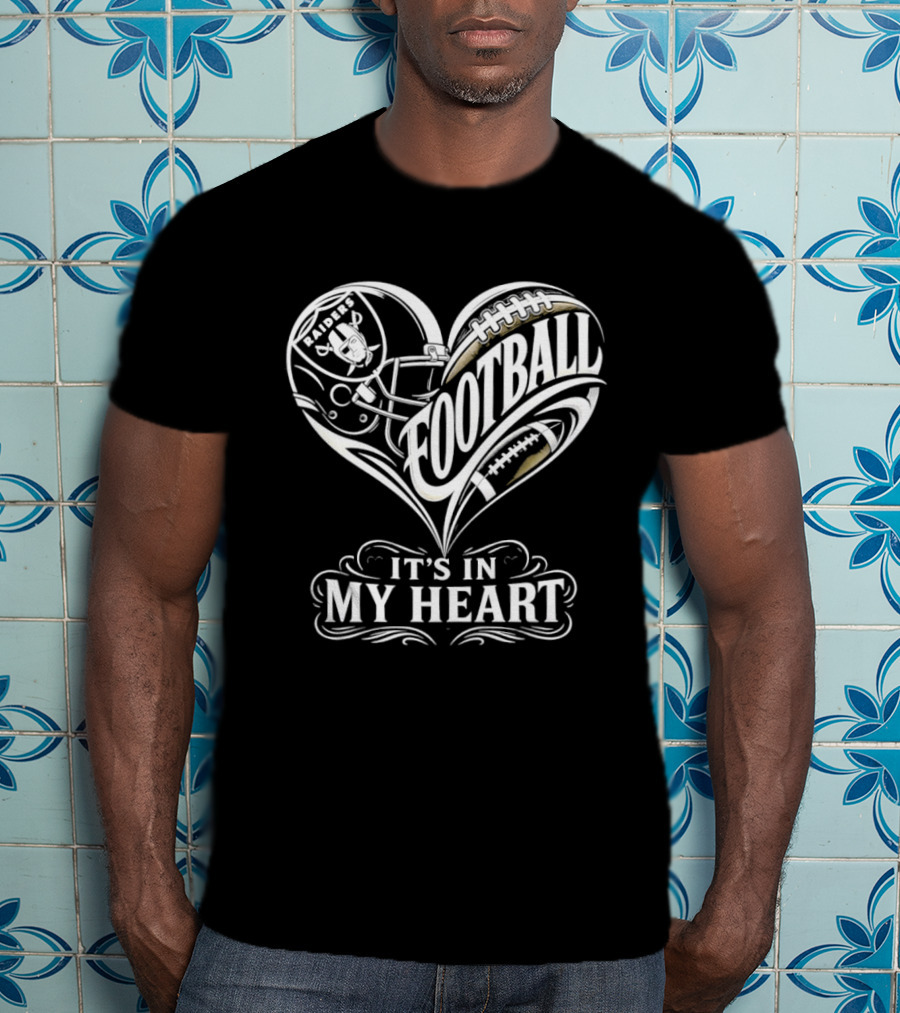 Raiders Football Heart Passion Loyalty Commitment T-Shirt