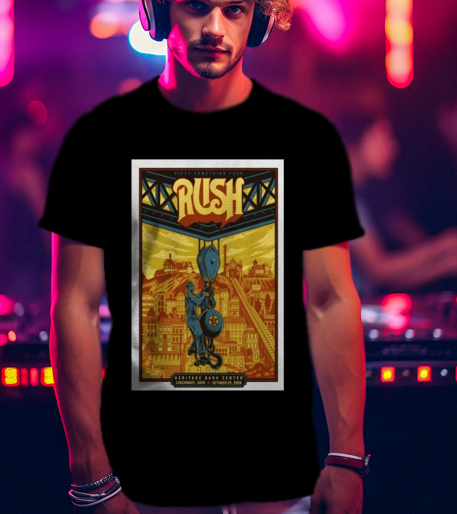 Fifty Something Tour Rush Heritage Bank Center October 23 2026 Cincinnati Ohio T-Shirt