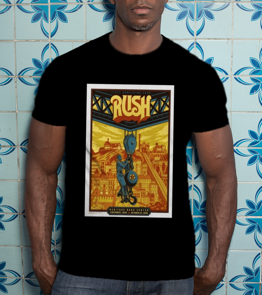 Fifty Something Tour Rush Heritage Bank Center October 23 2026 Cincinnati Ohio T-Shirt