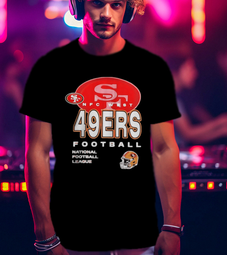 San Francisco 49ers NFC West Football National Football League 49ers Helmet T-Shirt