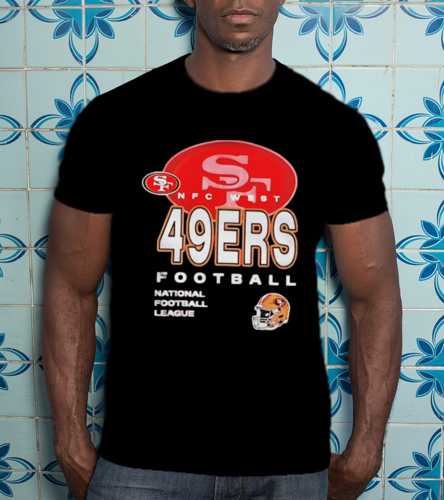 San Francisco 49ers NFC West Football National Football League 49ers Helmet T-Shirt