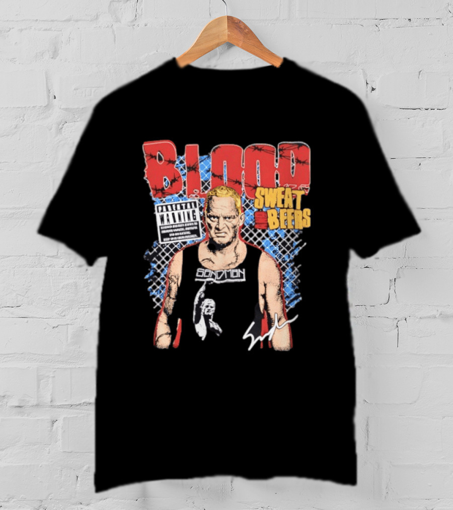 Sandman Blood Sweat And Beers Parental Advisory T-Shirt