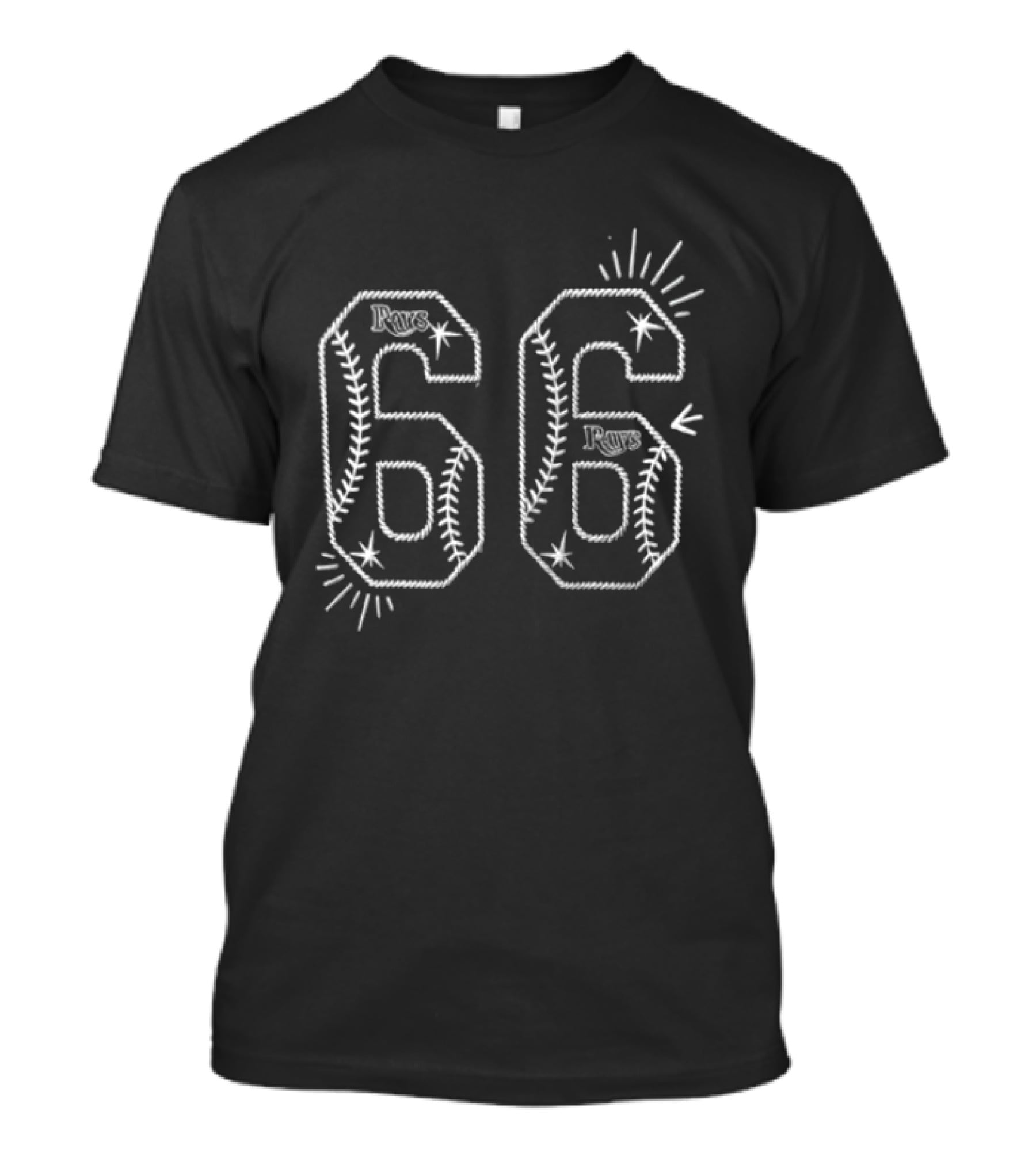 Tampa Bay Rays 66 Embroidered Stars Baseball Jersey T-Shirt