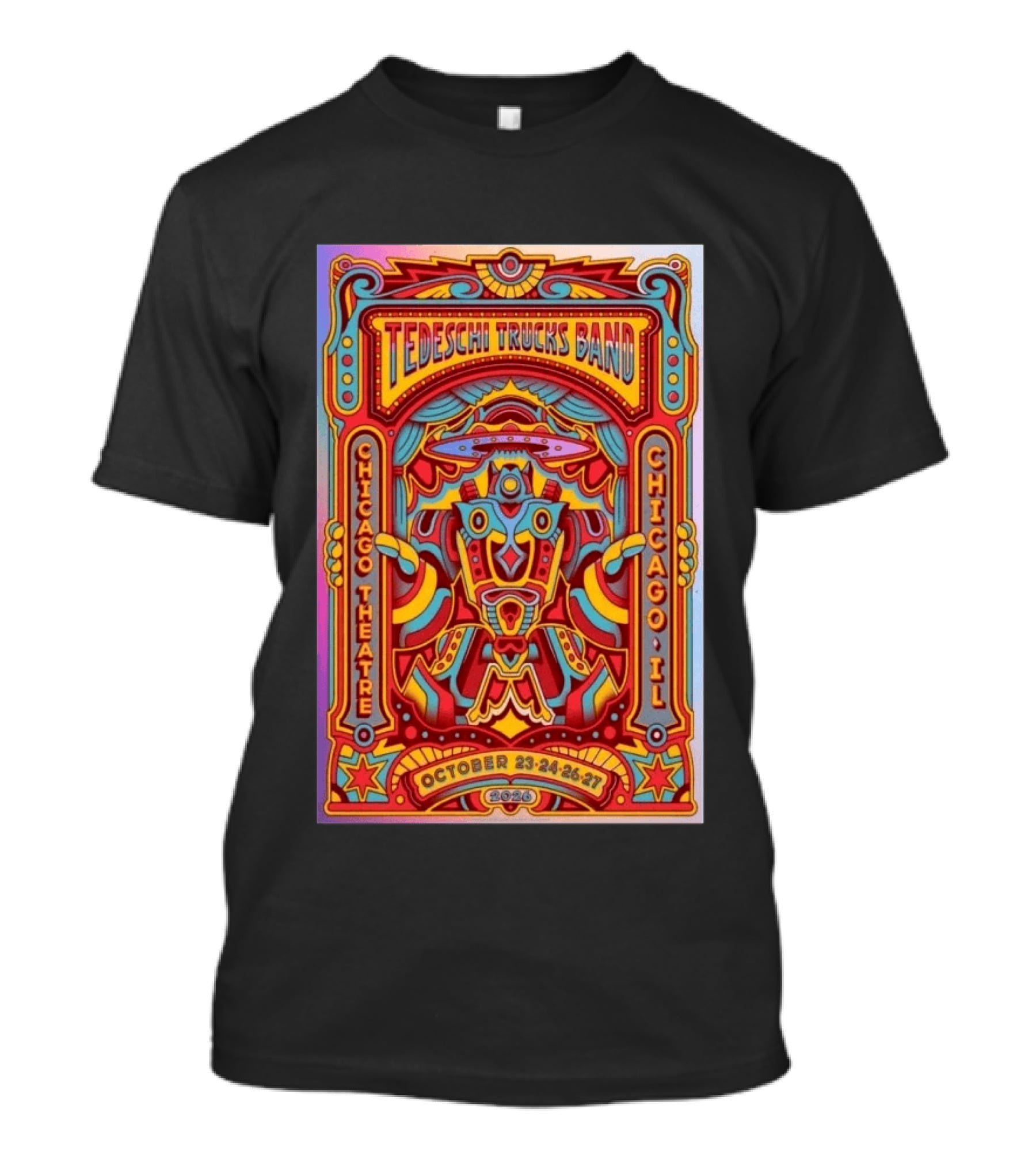Tedeschi Trucks Band Chicago Theatre IL October 23 24 26 27 2026 Vibrant Show T-Shirt