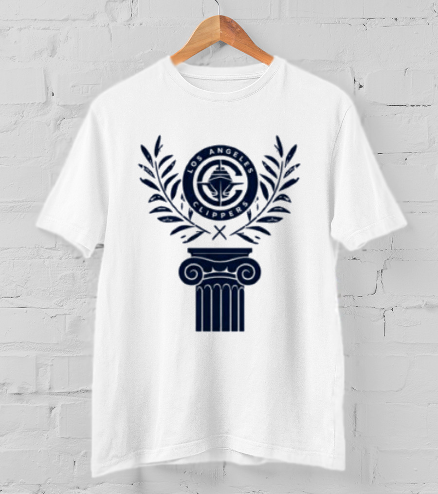 2026 LA Clippers Greek Heritage Night Laurel Column T-Shirt