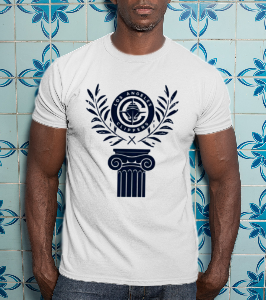 2026 LA Clippers Greek Heritage Night Laurel Column T-Shirt