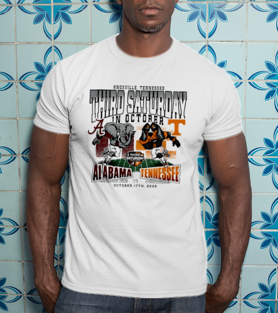Knoxville Tennessee Third Saturday In October Alabama Crimson Tide Vs Tennessee Volunteers October 15th 2022 T-Shirt