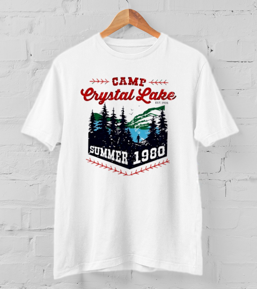 Camp Crystal Lake Vintage Summer 1980 Camping Adventure T-Shirt