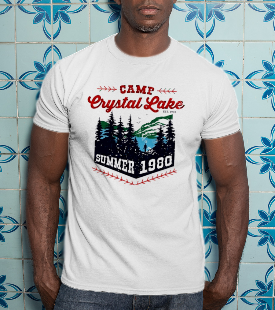Camp Crystal Lake Vintage Summer 1980 Camping Adventure T-Shirt