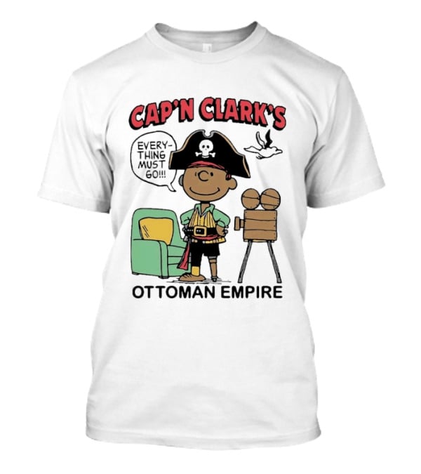 Cap'n Clark's Everything Must Go Ottoman Empire Pirate Charlie Brown T-Shirt