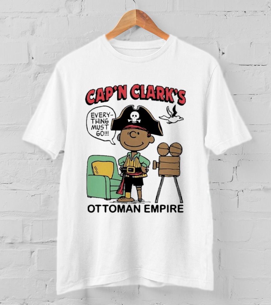 Cap'n Clark's Everything Must Go Ottoman Empire Pirate Charlie Brown T-Shirt