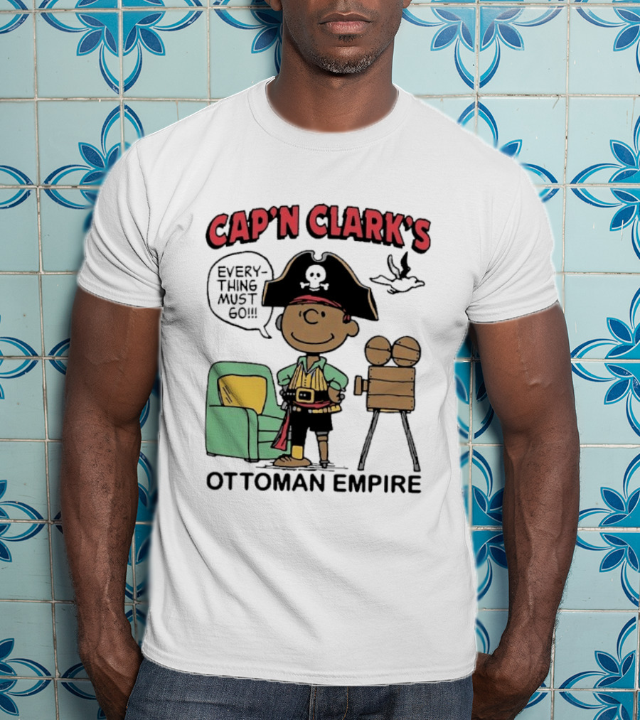 Cap'n Clark's Everything Must Go Ottoman Empire Pirate Charlie Brown T-Shirt