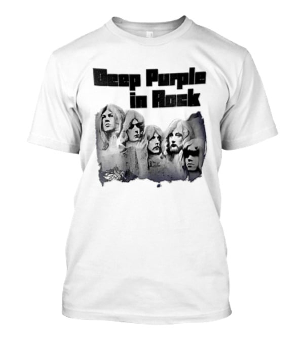 Deep Purple In Rock Band Members Mount Rushmore Faces T-Shirt