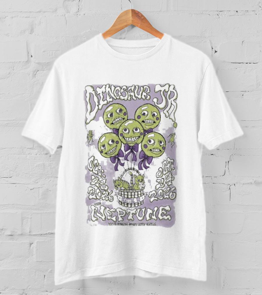 Dinosaur Jr October 23 2026 October 24 2026 Seattle Neptune Theatre T-Shirt