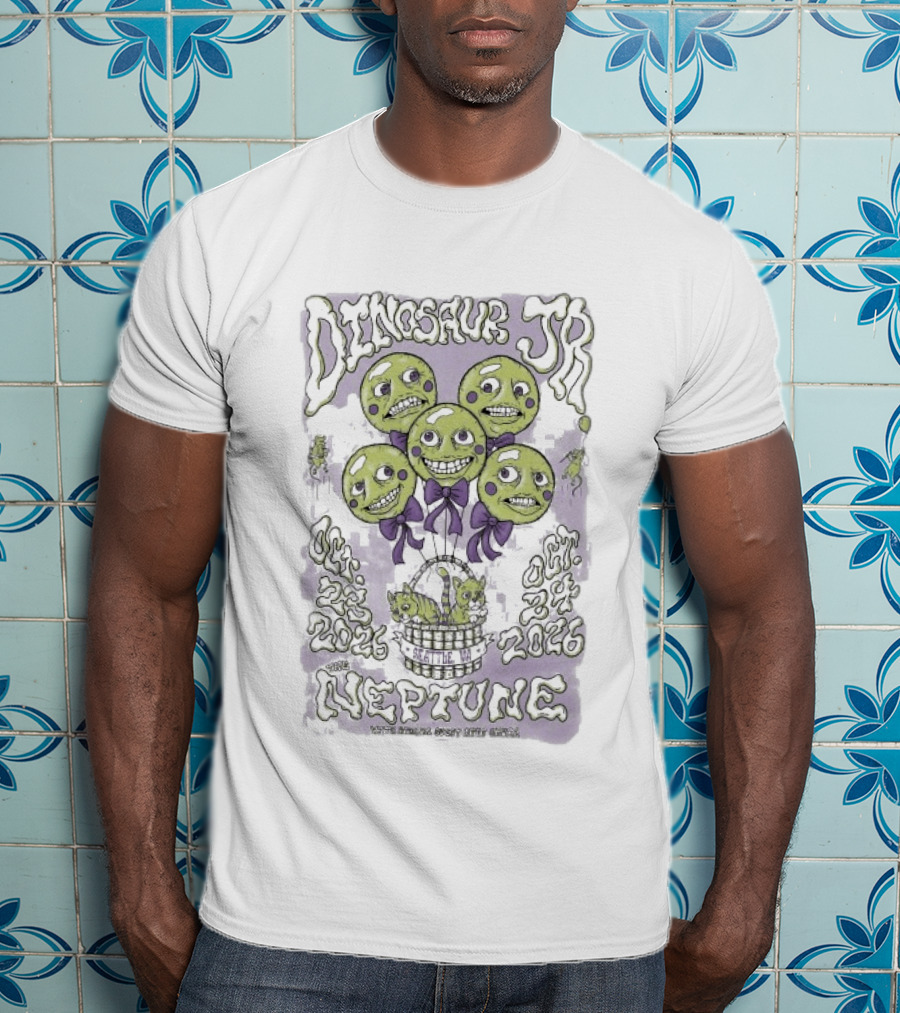 Dinosaur Jr October 23 2026 October 24 2026 Seattle Neptune Theatre T-Shirt