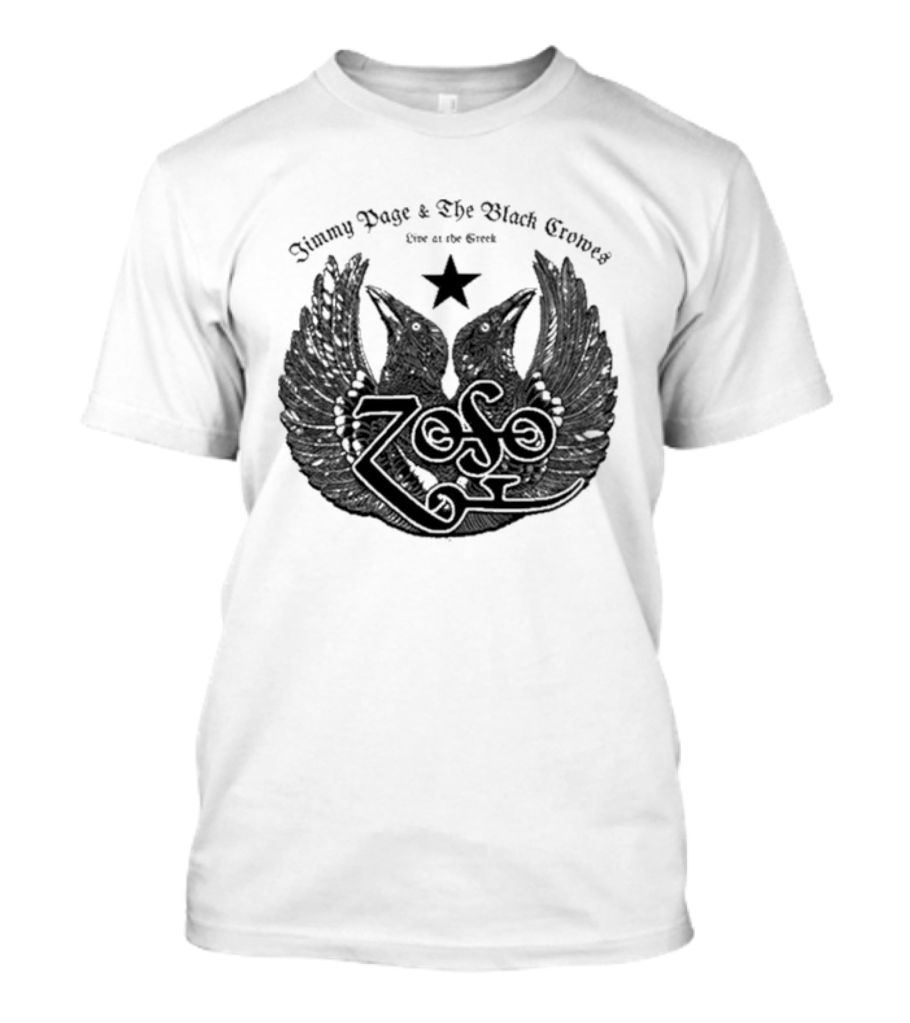 Jimmy Page & The Black Crowes Live At The Greek Two Crows And Star T-Shirt