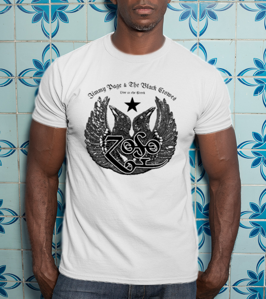Jimmy Page & The Black Crowes Live At The Greek Two Crows And Star T-Shirt