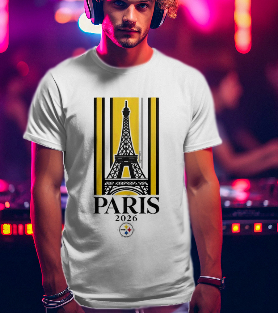 Santonio Holmes Pittsburgh Steelers Paris 2026 Eiffel Tower T-Shirt