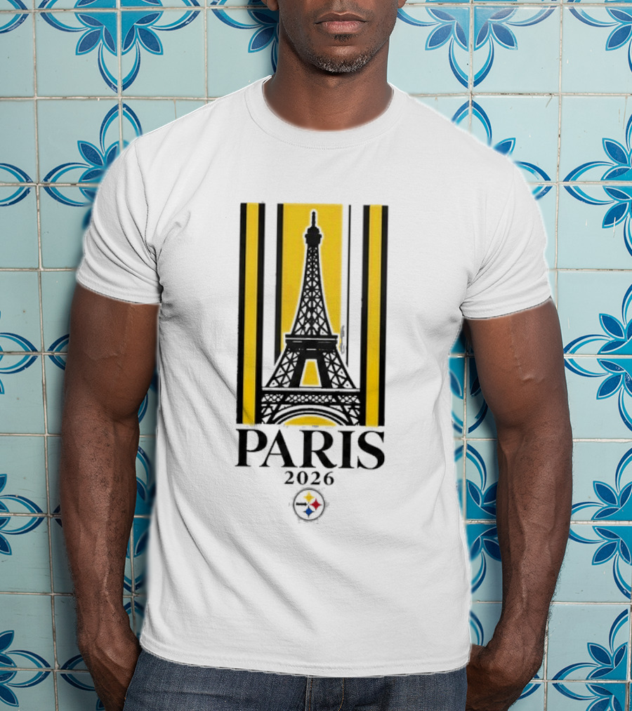 Santonio Holmes Pittsburgh Steelers Paris 2026 Eiffel Tower T-Shirt