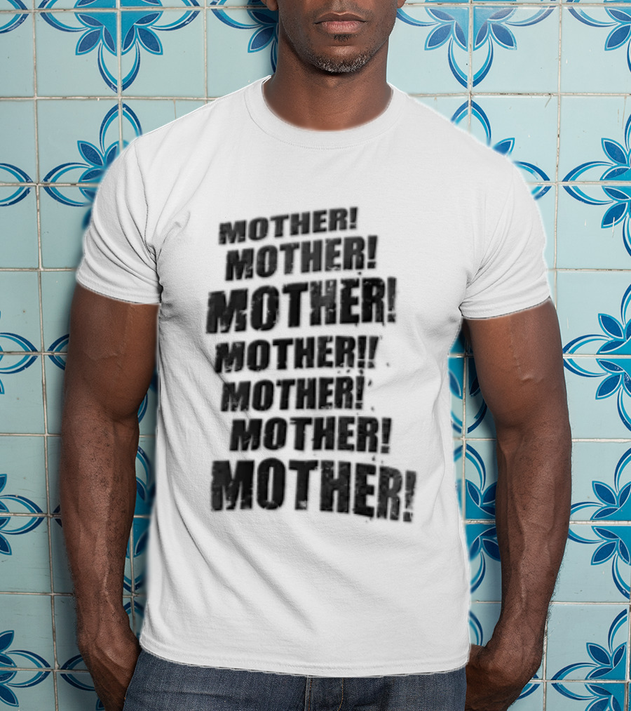 Tinashe Mother Mother Repetitive Bold Text Black T-Shirt