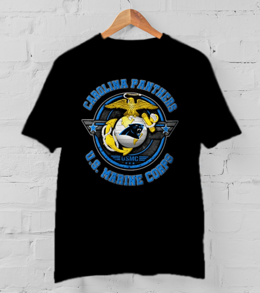 Carolina Panthers US Marine Corps USMC Collaboration T-Shirt