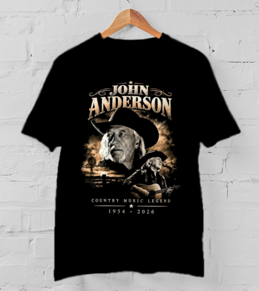 John Anderson Country Music Legend 1954 2026 Cowboy Western Scenes T-Shirt