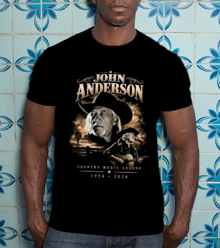 John Anderson Country Music Legend 1954 2026 Cowboy Western Scenes T-Shirt