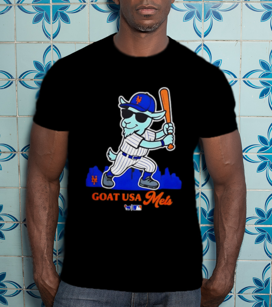 GOAT USA New York Mets Baseball Skyline MLB T-Shirt