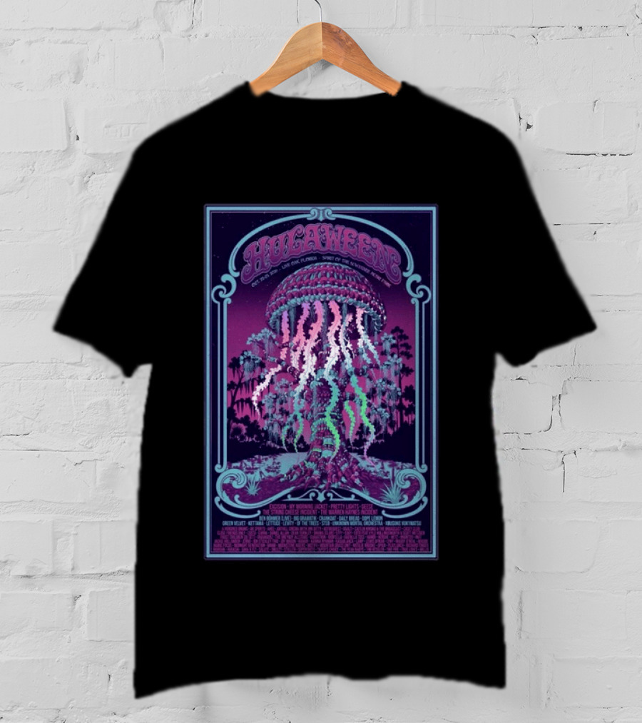 Hulaween Spirit Of The Suwannee Music Park 2026 Jellyfish October 26 29 Lineup Featuring The String Cheese Incident T-Shirt
