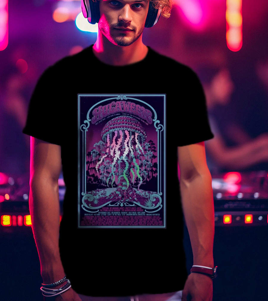 Hulaween Spirit Of The Suwannee Music Park 2026 Jellyfish October 26 29 Lineup Featuring The String Cheese Incident T-Shirt