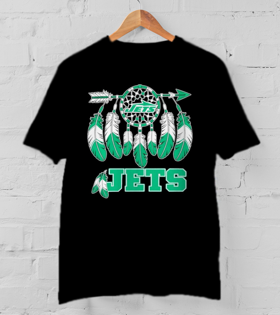 New York Jets Dreamcatcher Feather Arrow T-Shirt