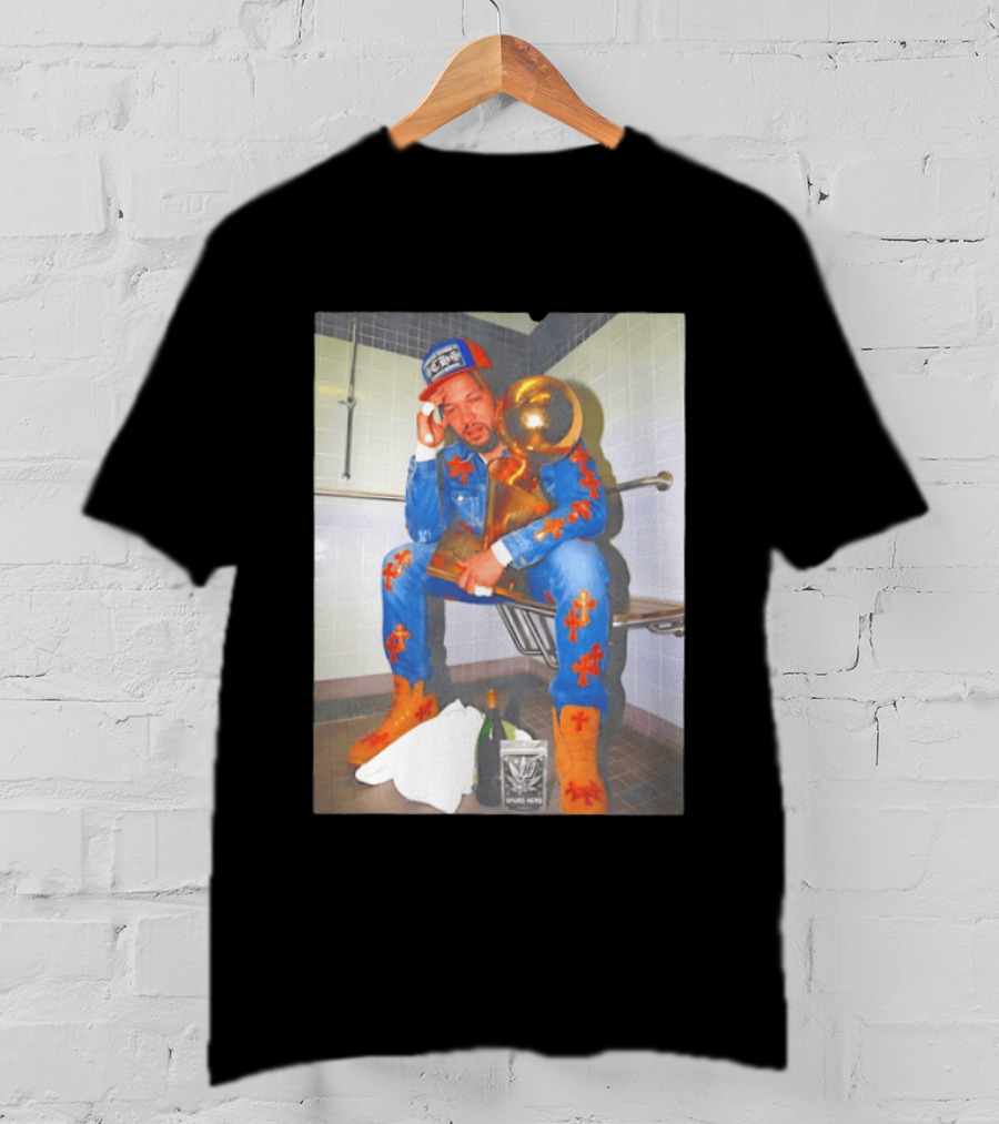 Jalen Brunson New York Knicks Trophy Celebration Drinking Wine T-Shirt