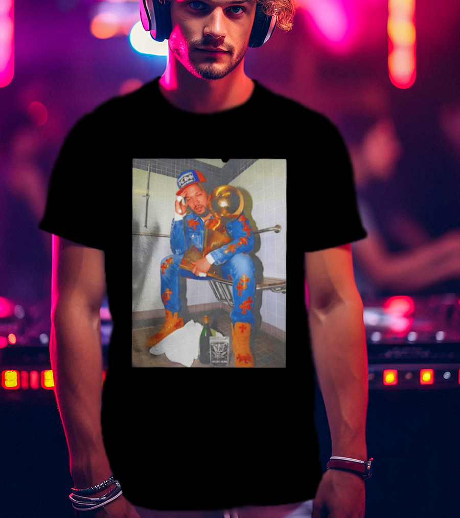 Jalen Brunson New York Knicks Trophy Celebration Drinking Wine T-Shirt