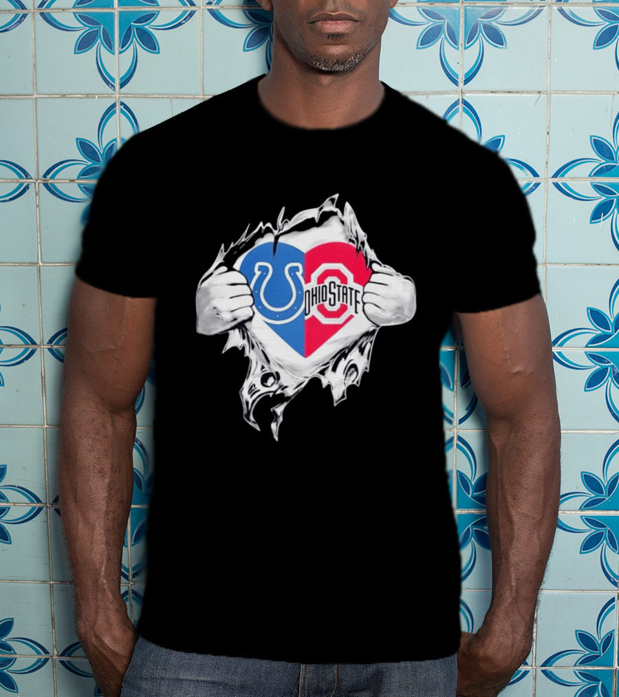 Indianapolis Colts Ohio State Heart Logo Fan T-Shirt