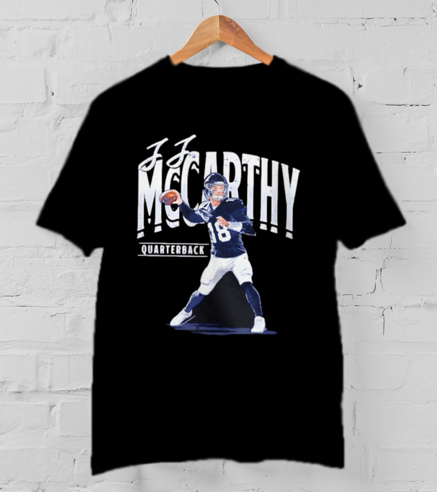 J.J. McCarthy Quarterback 18 Football Player T-Shirt